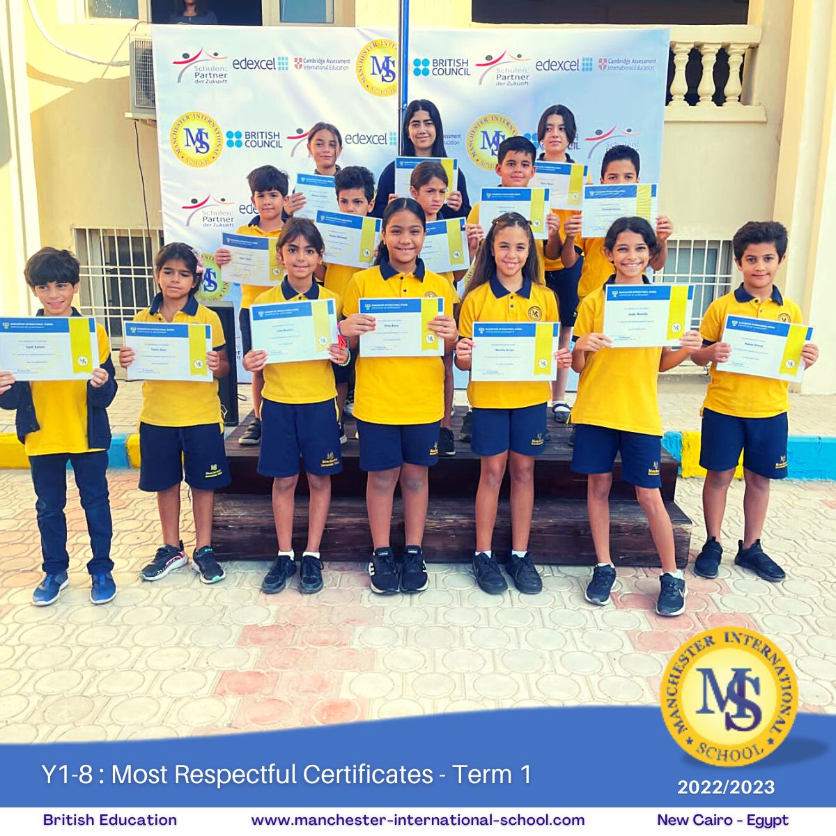 Y1-8 :  Most Respectful Certificates Term 1