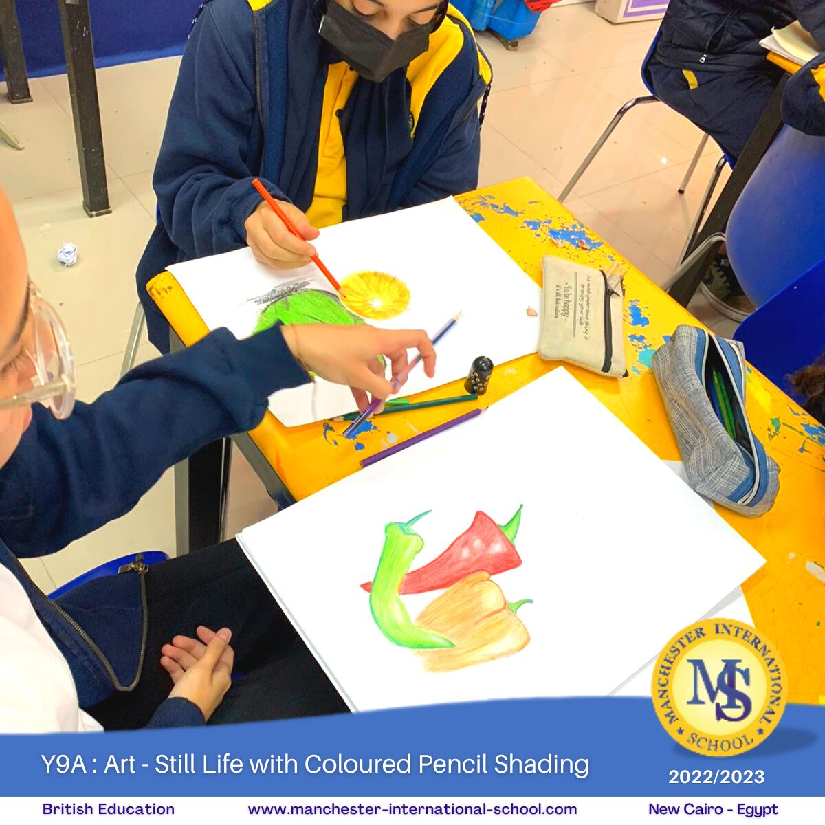 Y9A : Art – Still Life with Coloured Pencil Shading